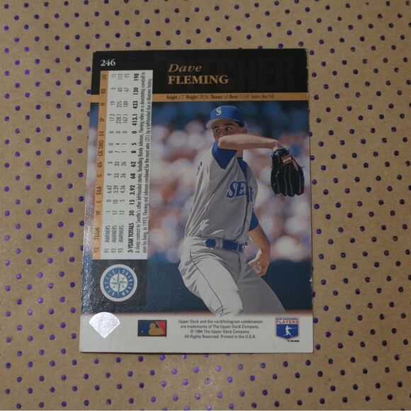 Dave Fleming #246 Baseball Card - Picture 2 of 2